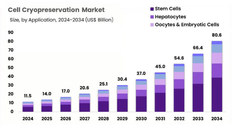 全球細胞冷凍保存市場迎爆發式增長,鋁合金液氮罐技術創新成關鍵驅動力